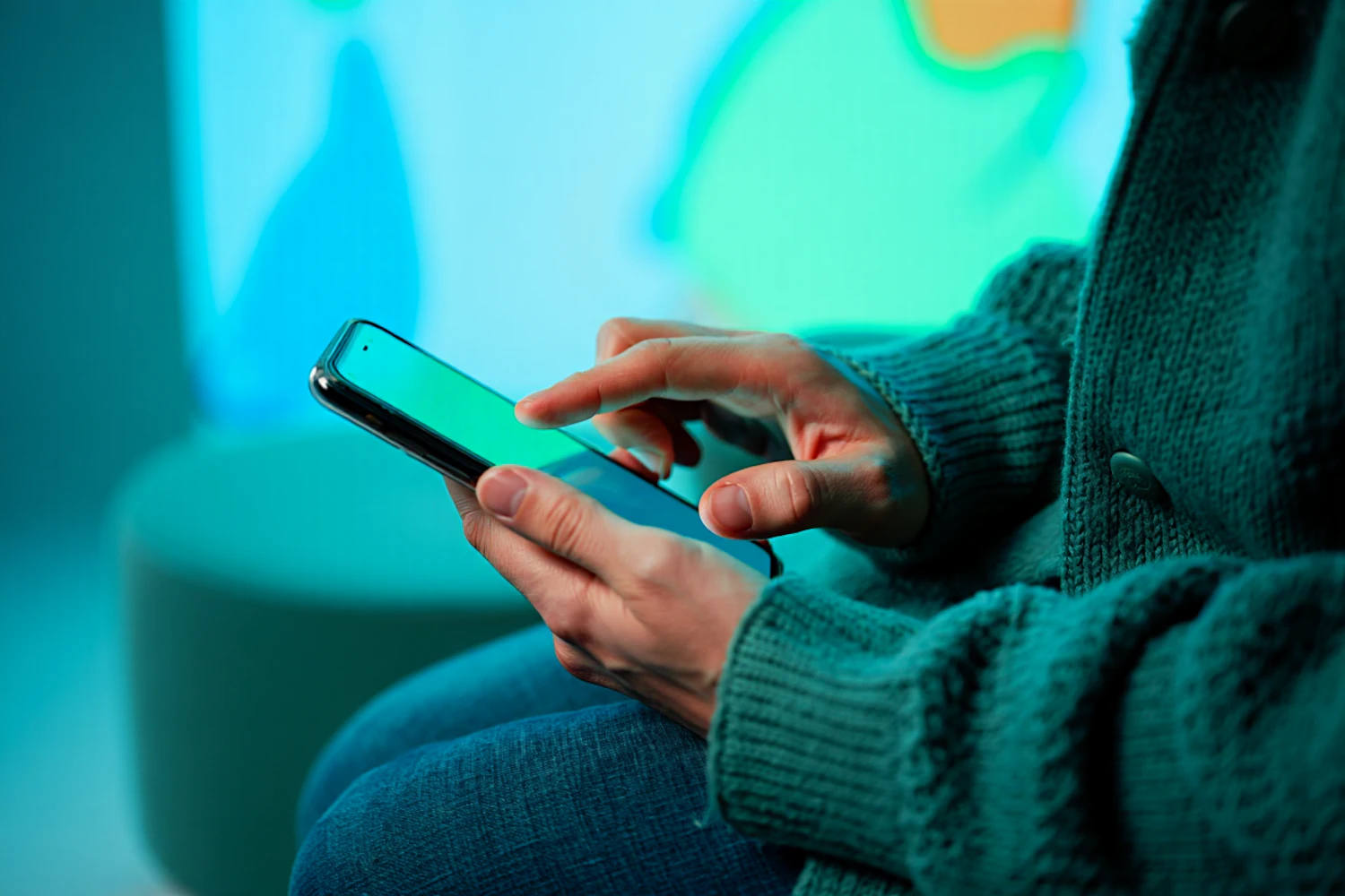 Person Using Smartphone