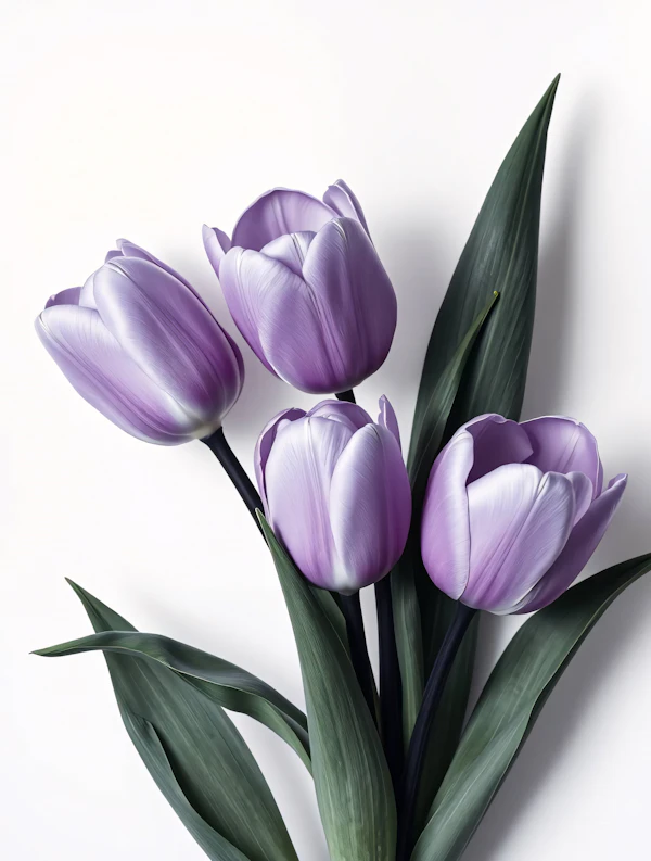 Purple Tulips Close-Up
