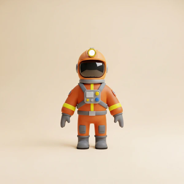 Cartoon Astronaut Model
