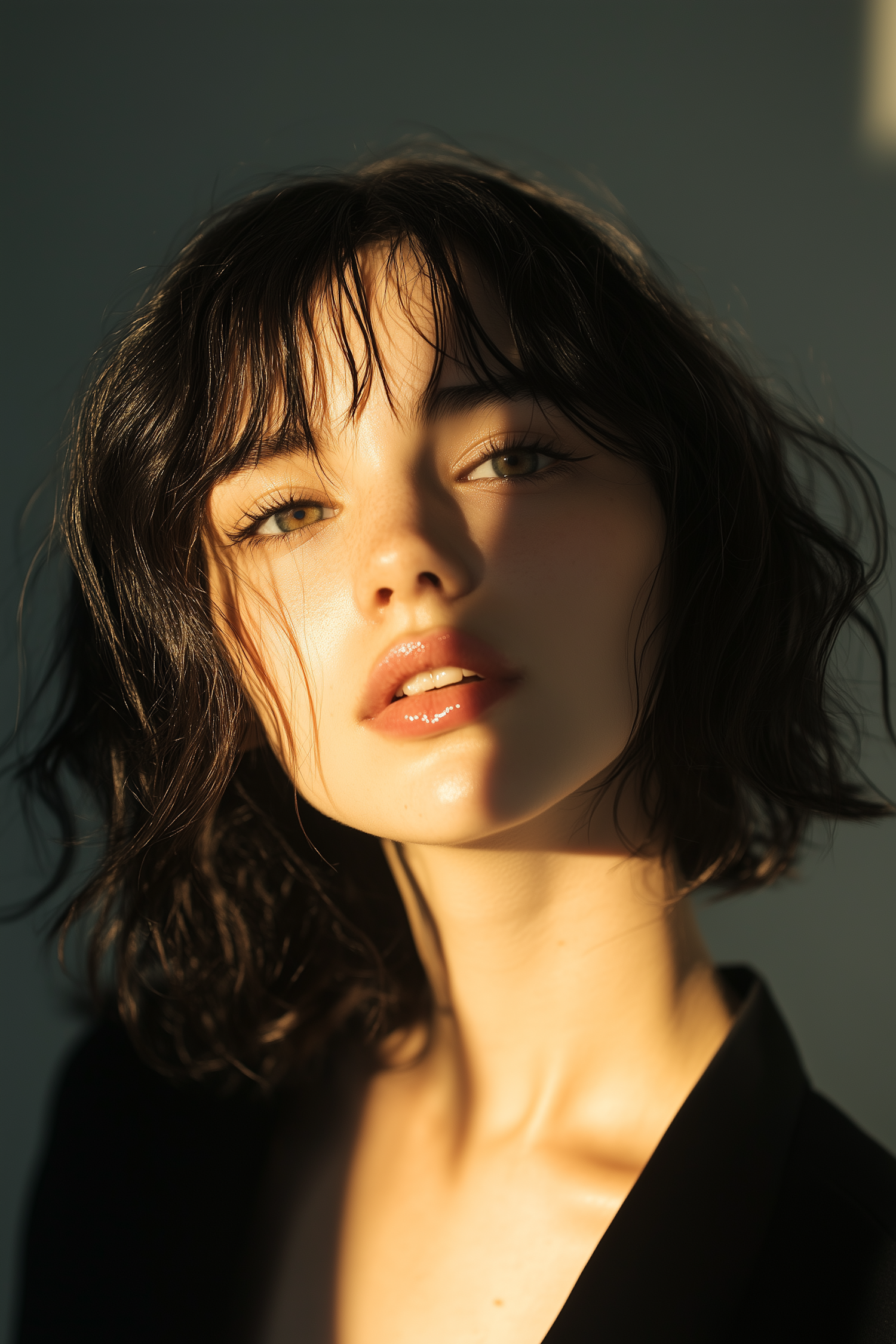 Portrait of a Person with Green Eyes