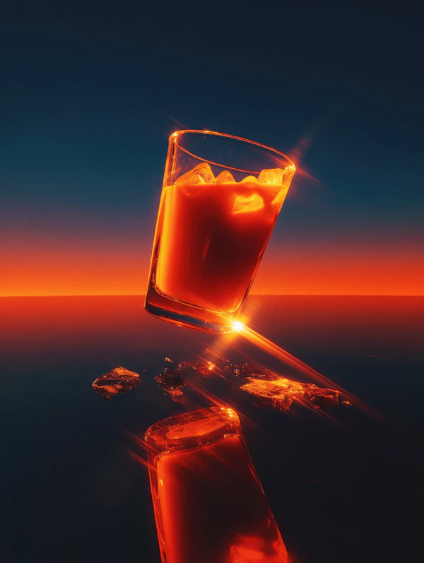 Sunset Beverage Art