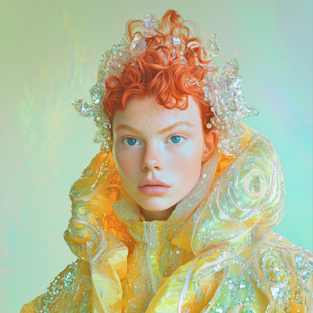 Ethereal Portrait with Red Hair