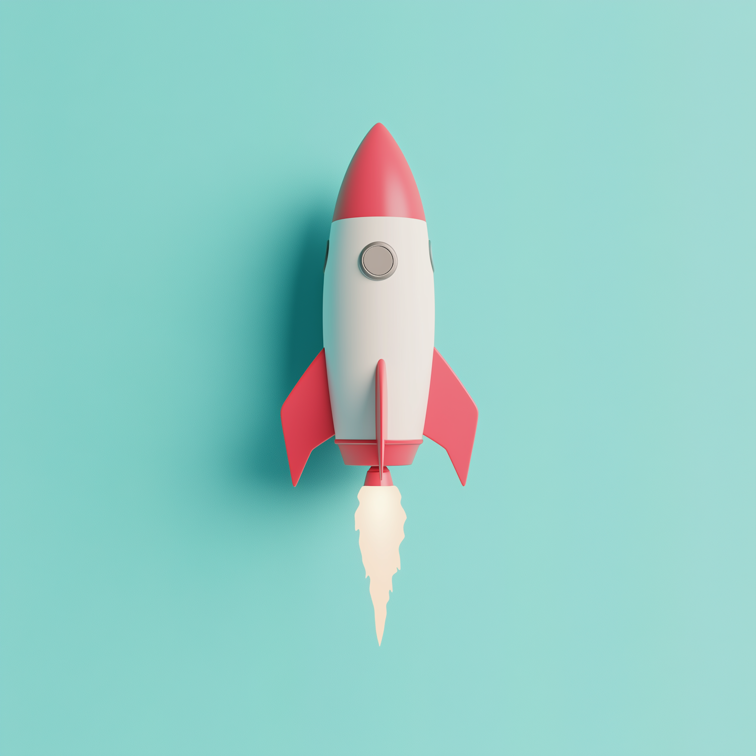 Simplistic Cartoonish Space Rocket