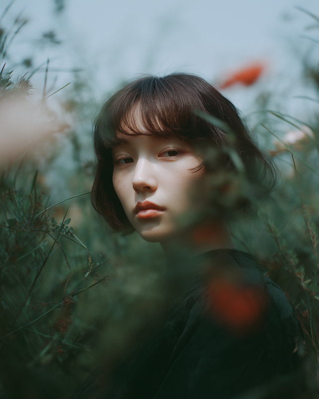 Serene Outdoor Portrait