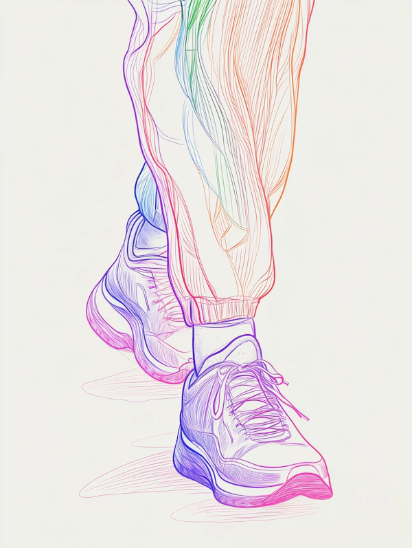 Dynamic Sneakers in Motion