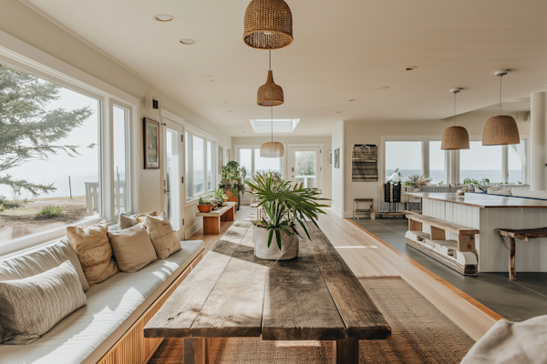 Coastal Serenity Beach House Dining Area