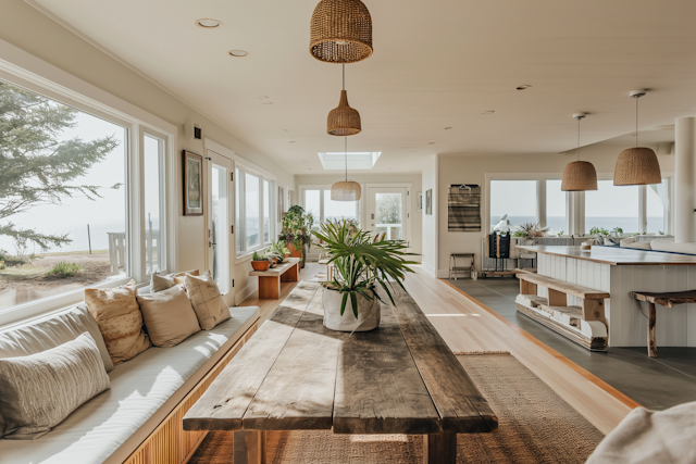 Coastal Serenity Beach House Dining Area