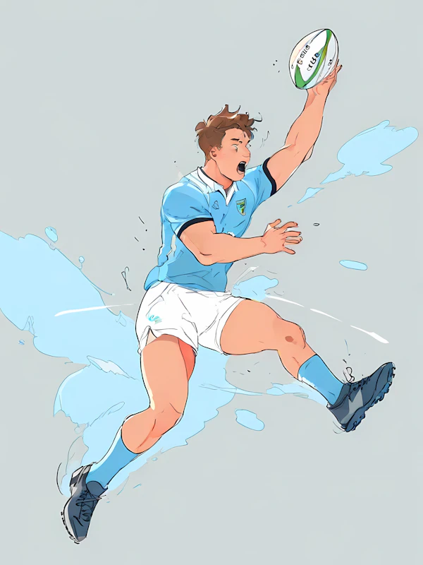 Rugby Player Illustration