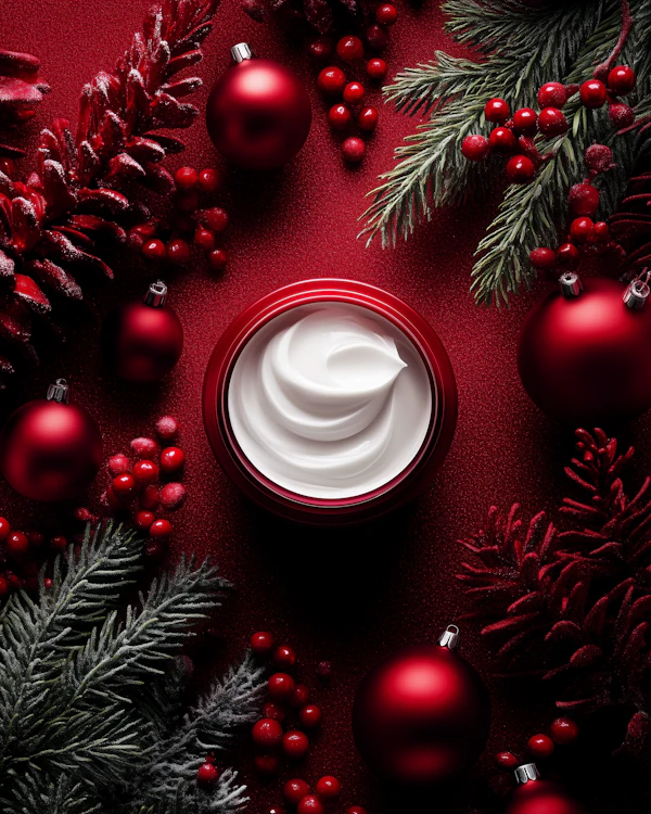 Festive Cream Jar Arrangement