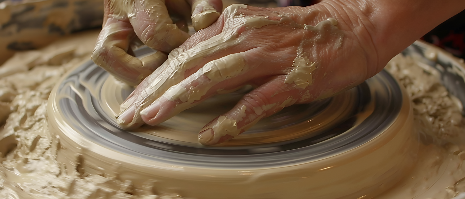 Hands Shaping Pottery