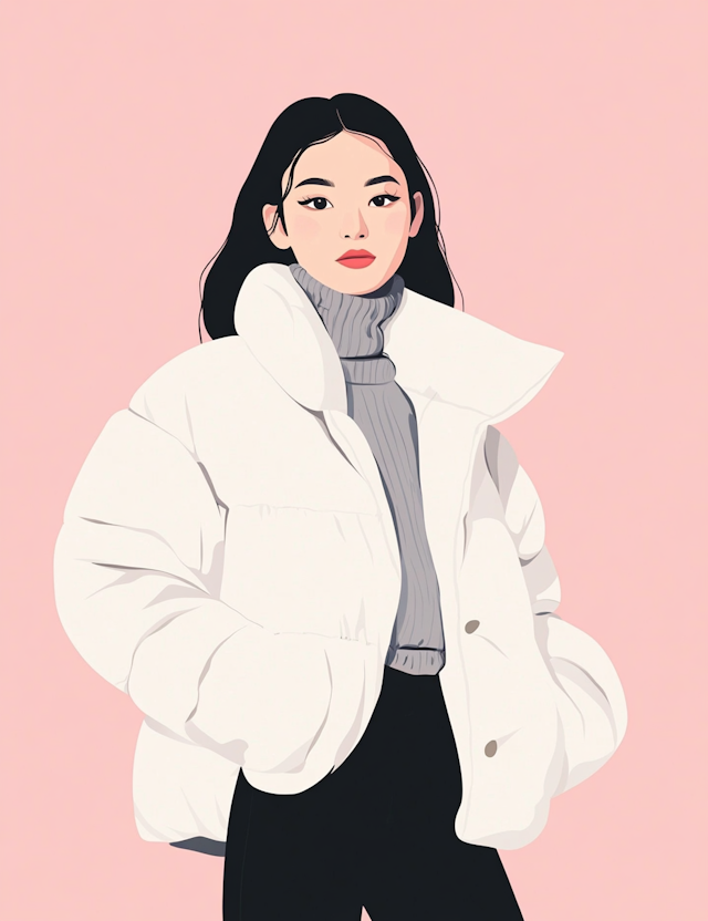 Elegant Winter Fashion Illustration