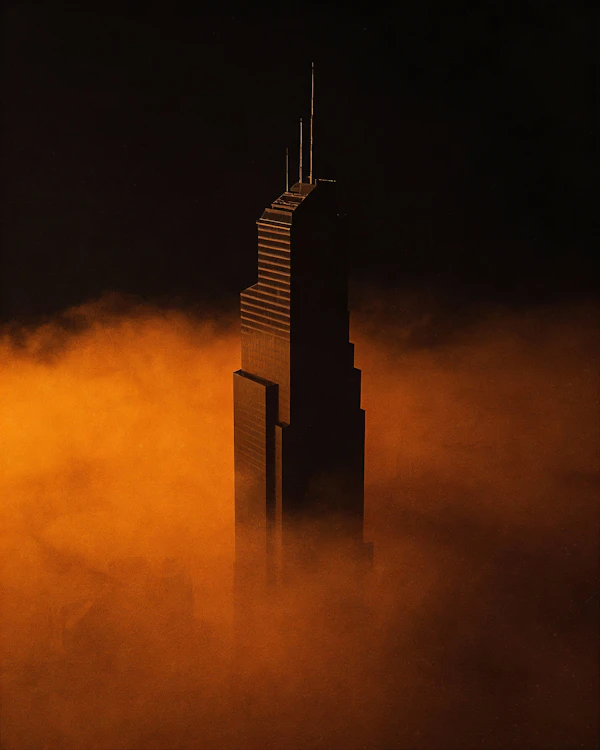Skyscraper in Fog