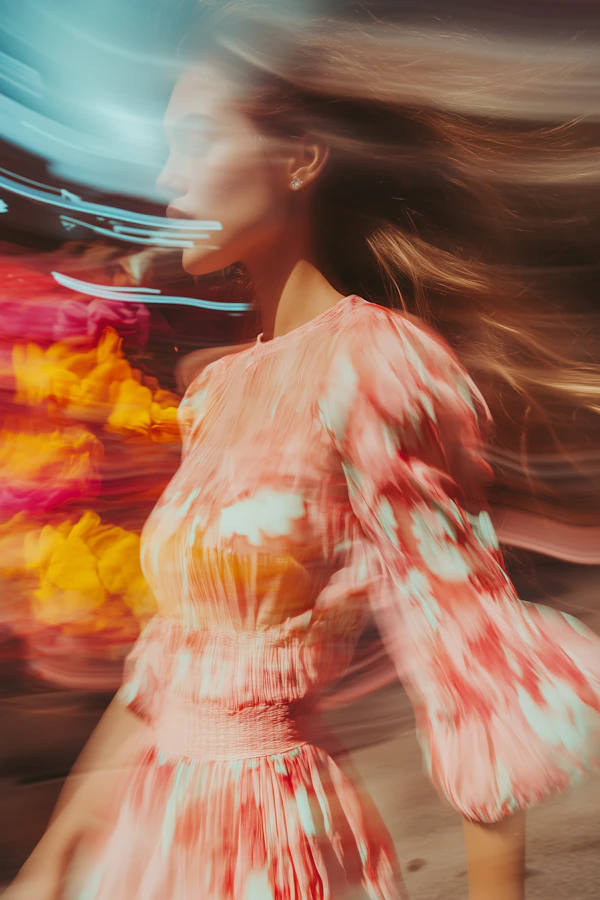 Woman in Motion Blur