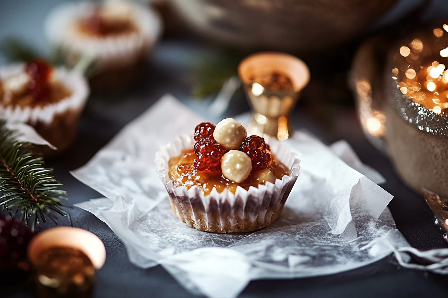 Festive Dessert Close-Up