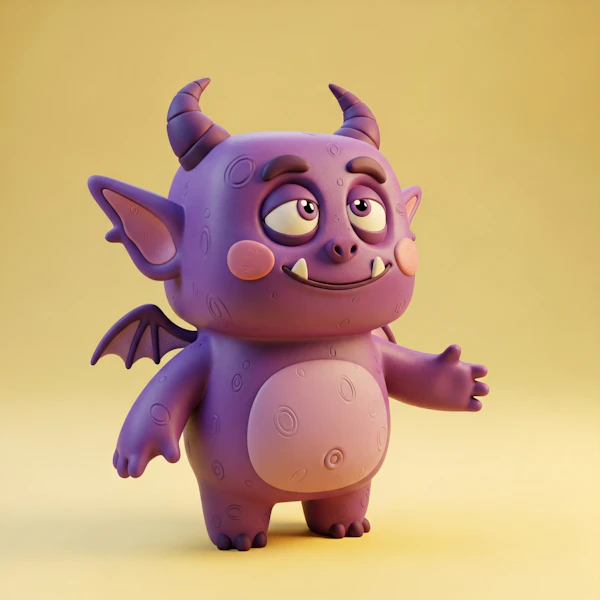 Purple Monster Character