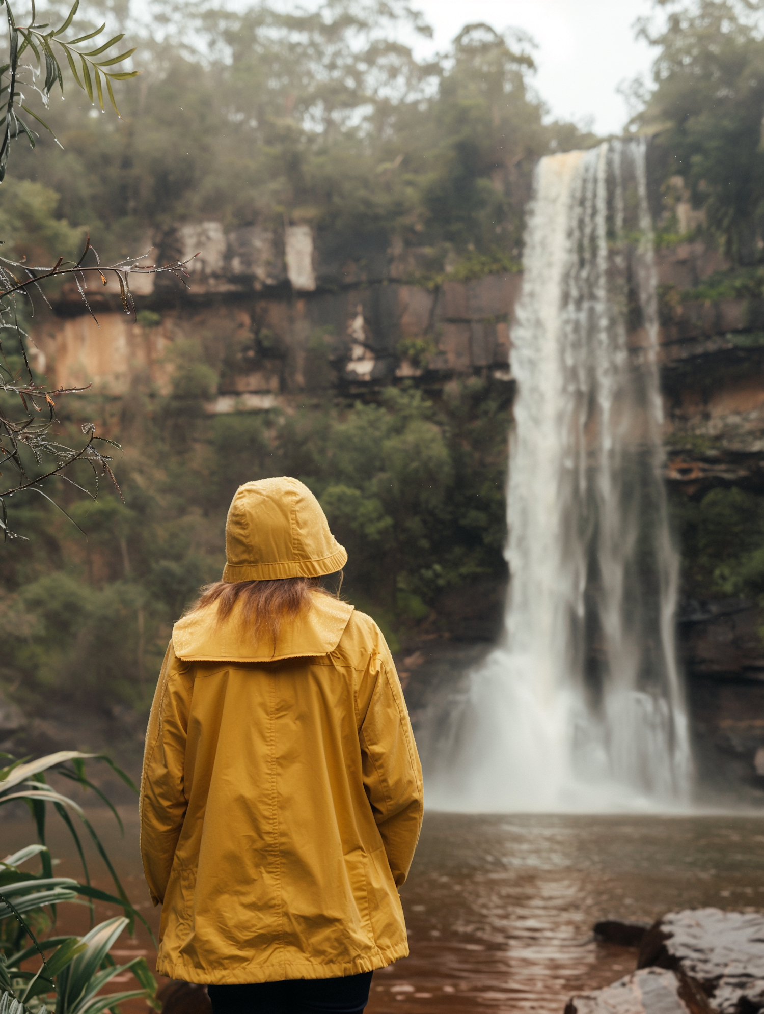 Contemplation at the Waterfall