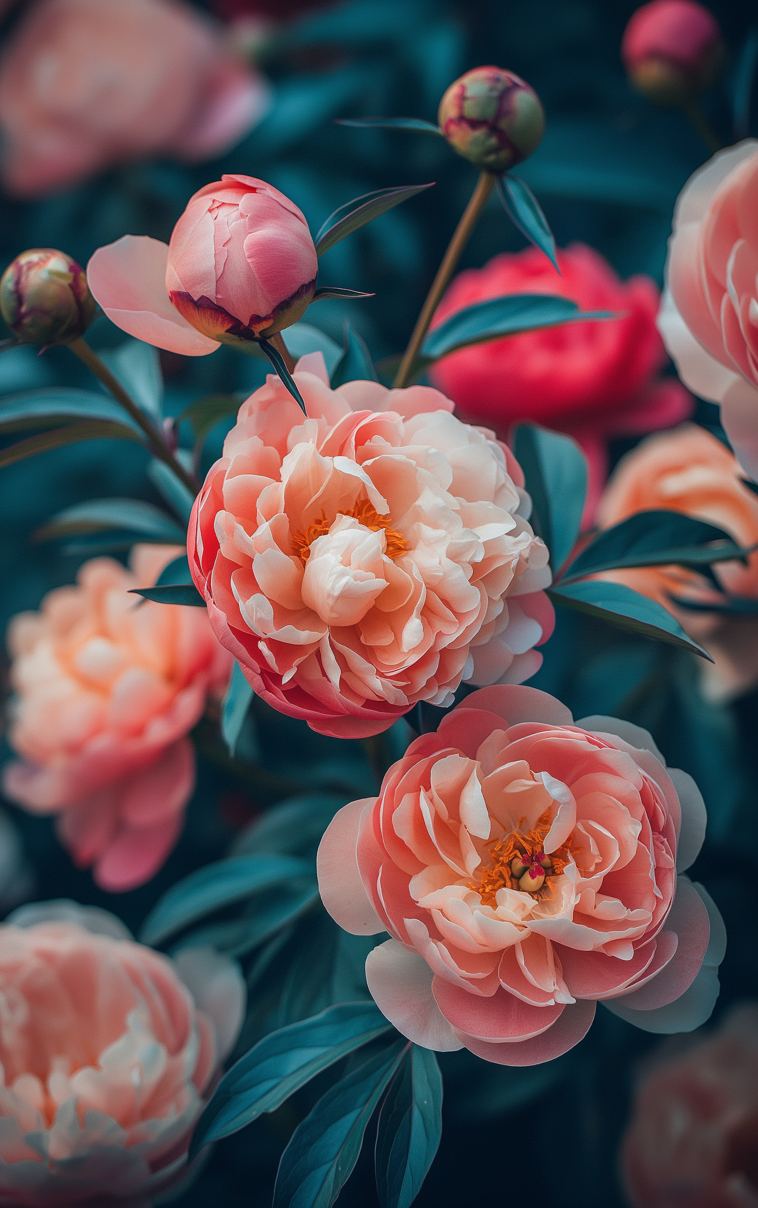 Lush Peonies in Bloom