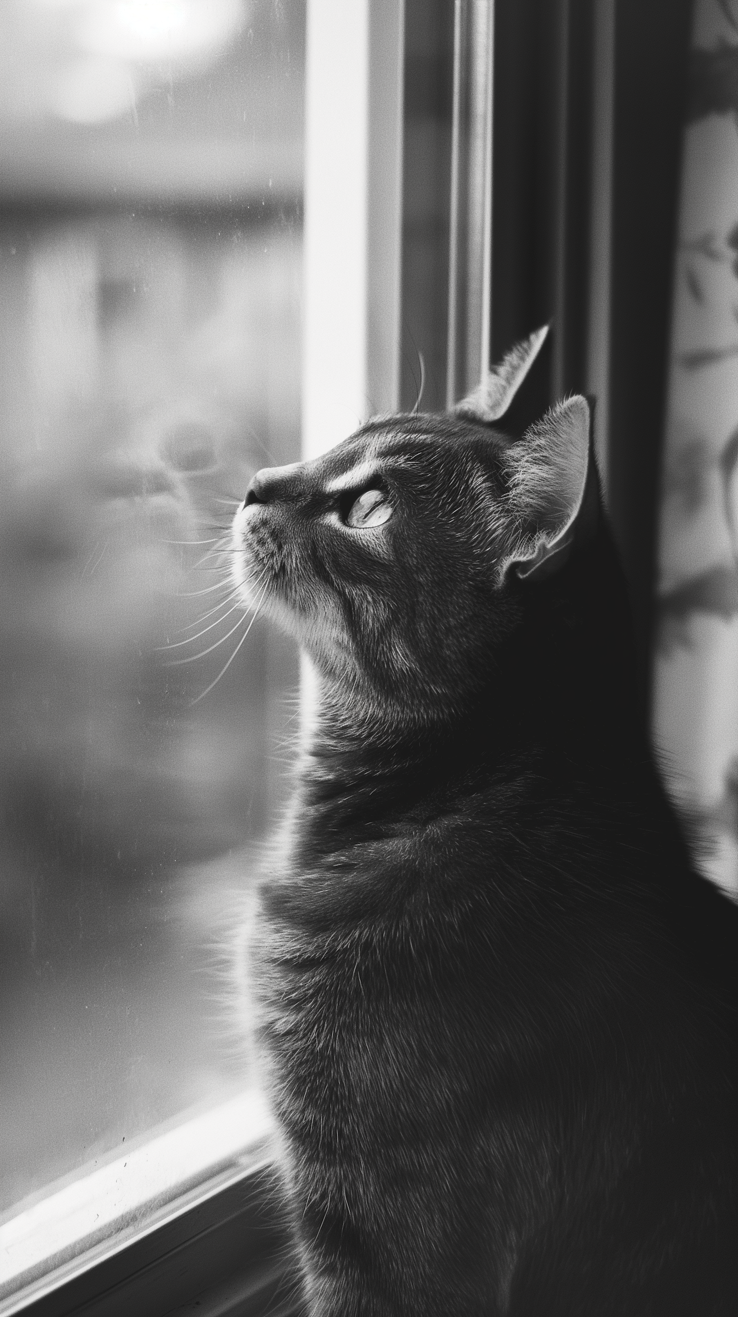 Contemplative Cat by the Window