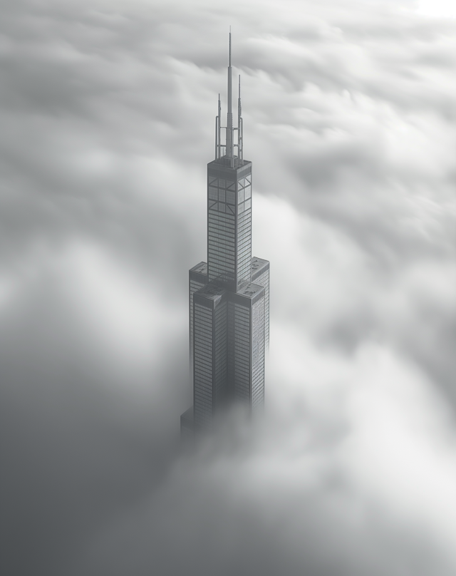 Skyscraper above the Clouds