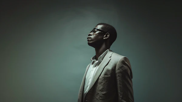 Contemplative Man in Profile