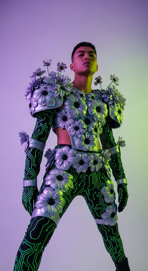 Futuristic Floral Attire