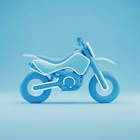 Futuristic Blue Motorcycle