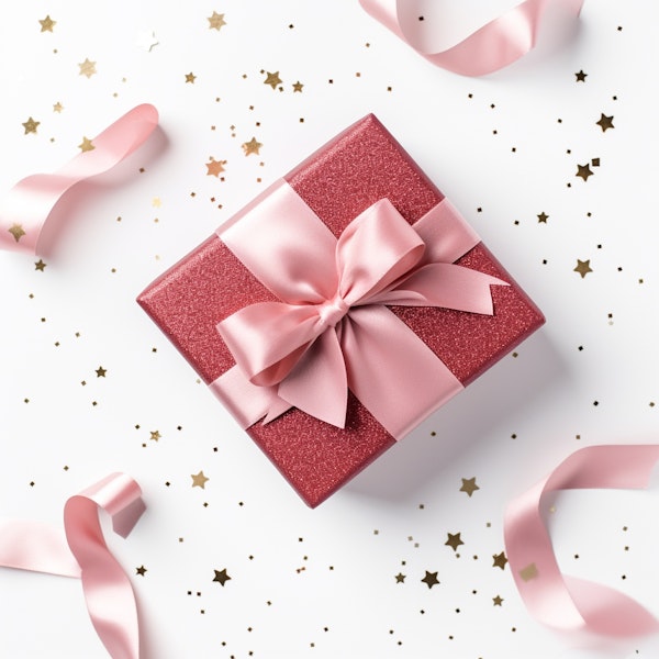 Festive Gift Box with Confetti