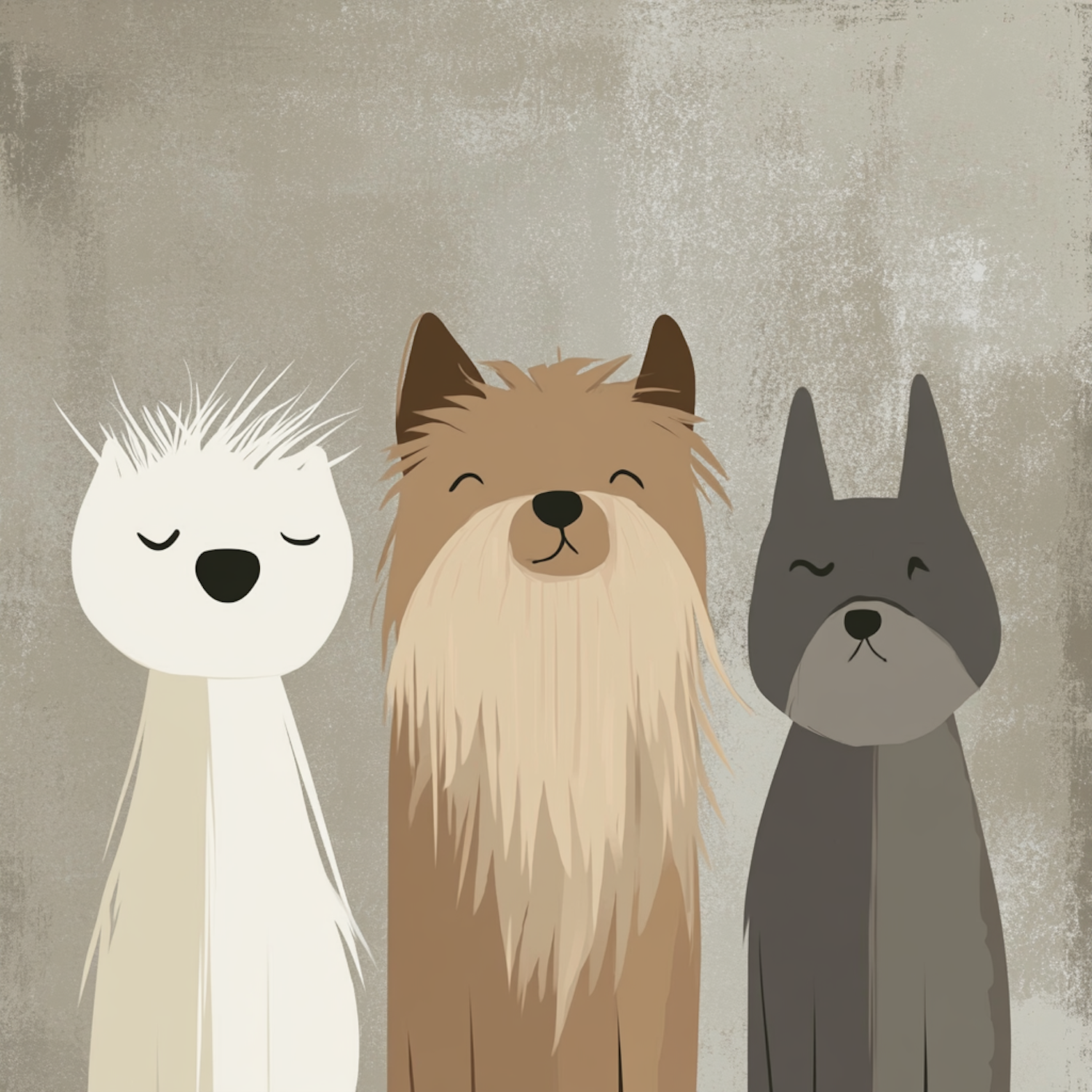 Cartoon Animal Trio