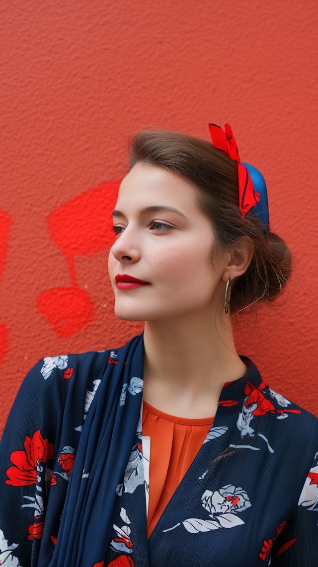 Elegant Woman in Traditional Kimono