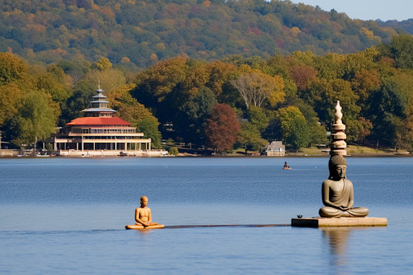 Autumnal Serenity: Reflections of Enlightenment