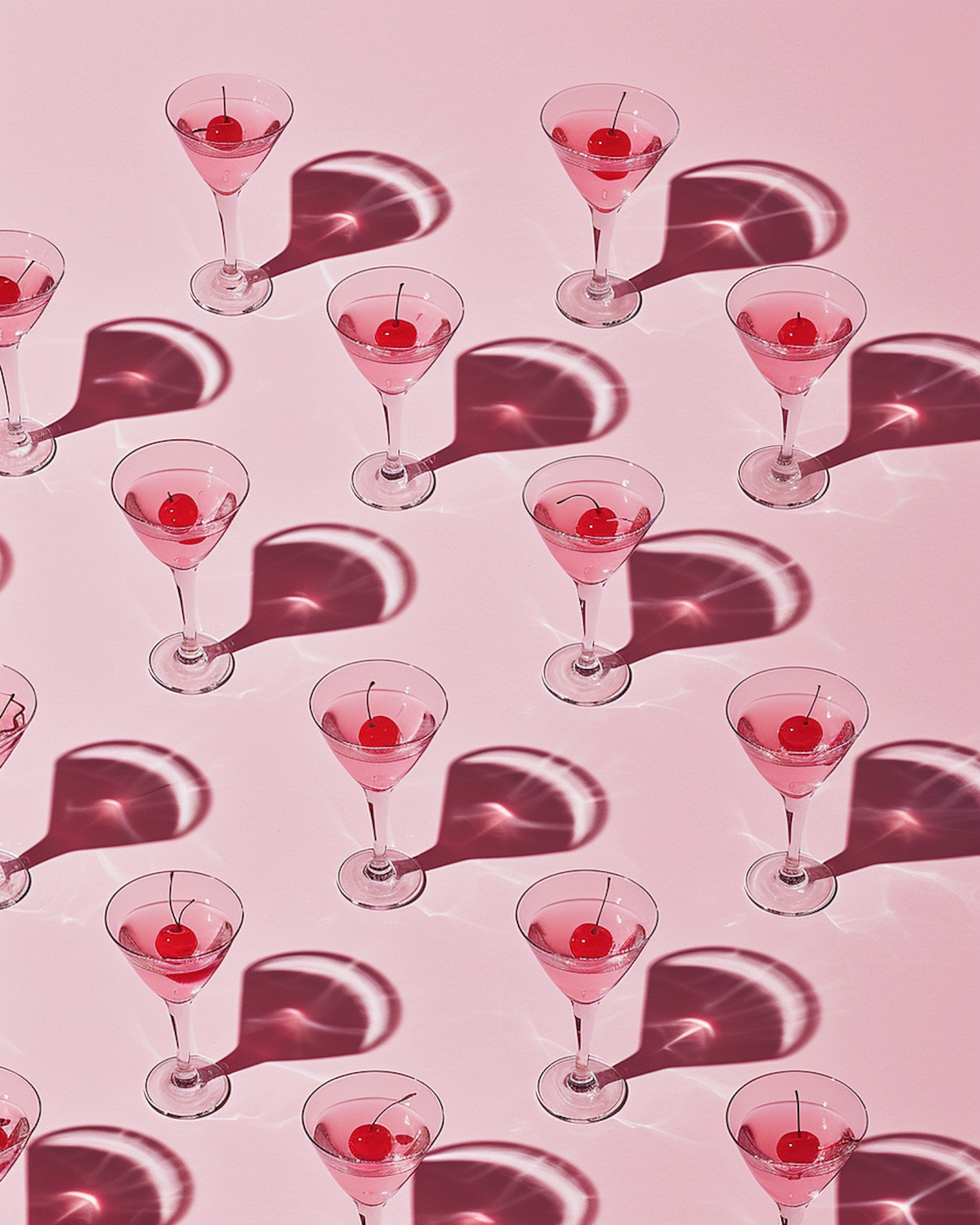 Stylized Pink Cocktails