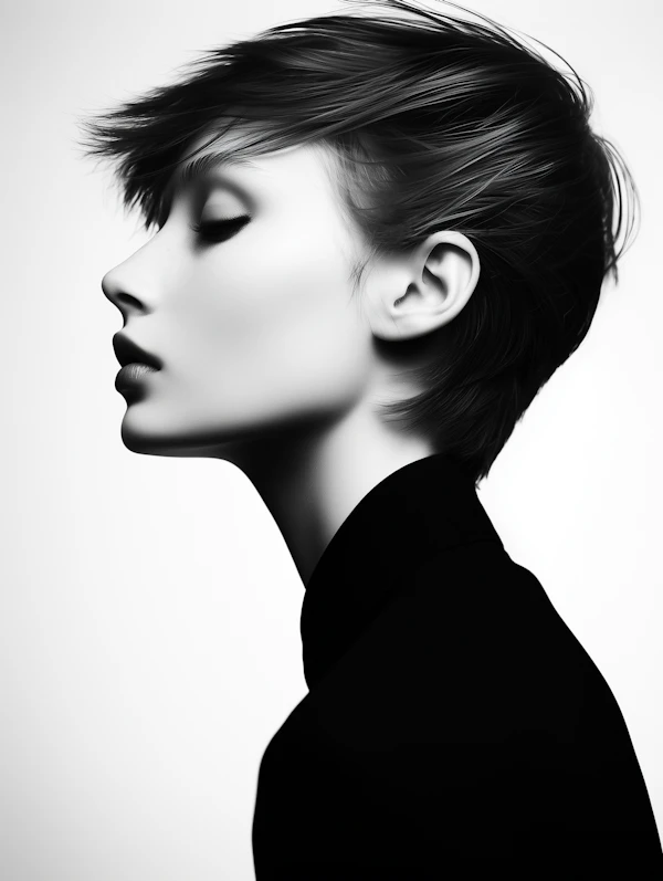 Monochromatic Portrait in Profile