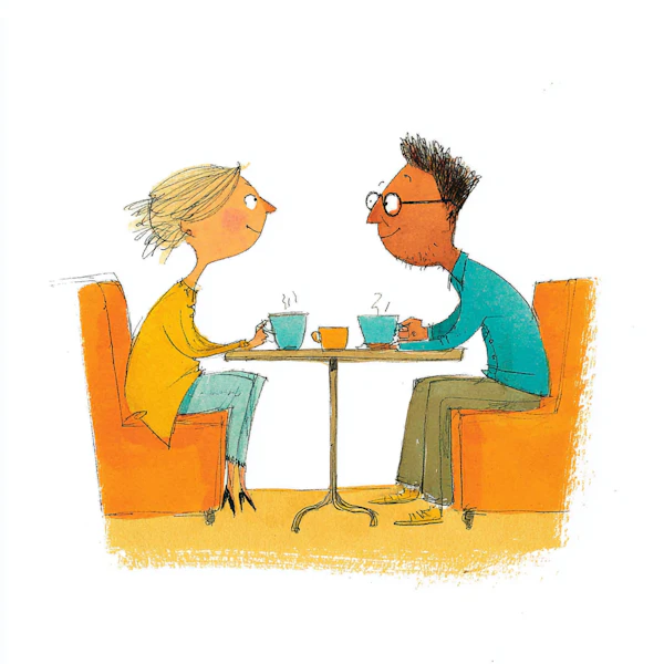 Two People Sharing Coffee