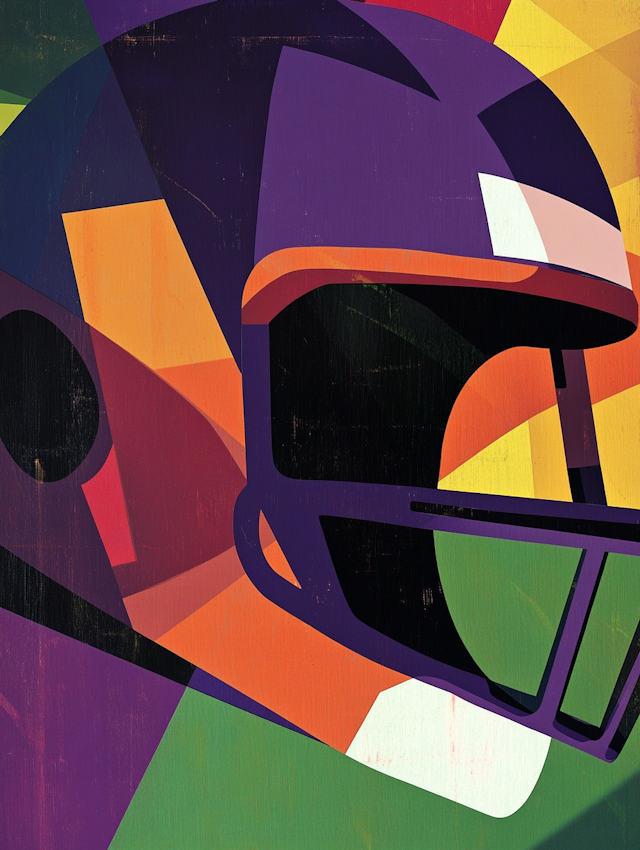 Abstract Football Helmet Illustration