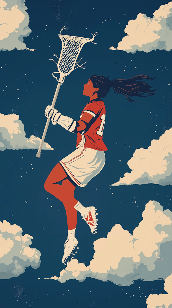 Aspiring Lacrosse Player in the Sky