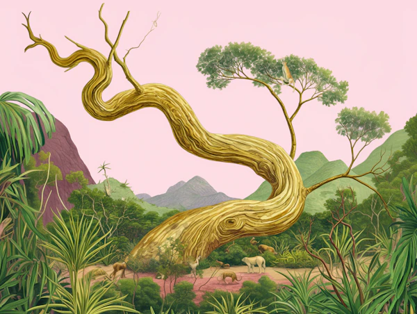 Twisted Tree and Wildlife
