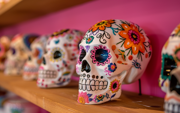 Day of the Dead Skull Figurines