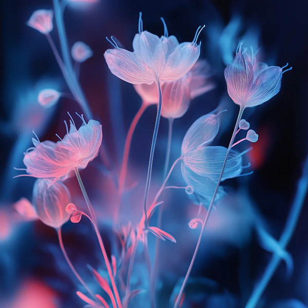 Ethereal Glowing Flowers