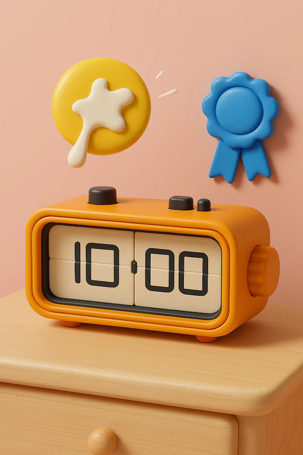 Retro Flip Clock Scene