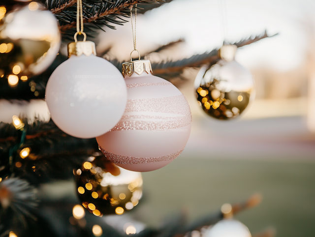 Close-up of Christmas Ornaments