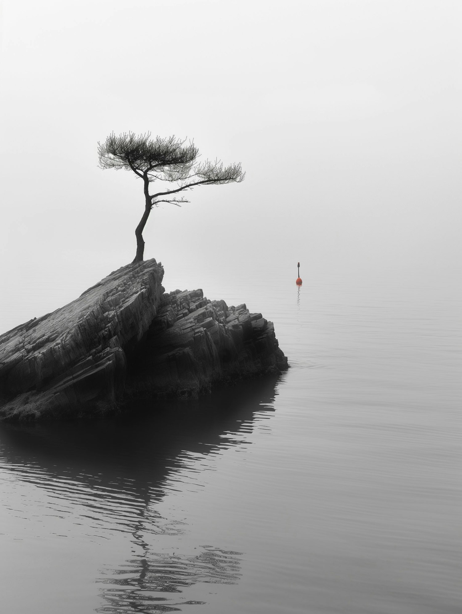 Solitary Tree on Rocky Outcrop