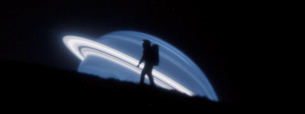 Astronaut and Planet Rings