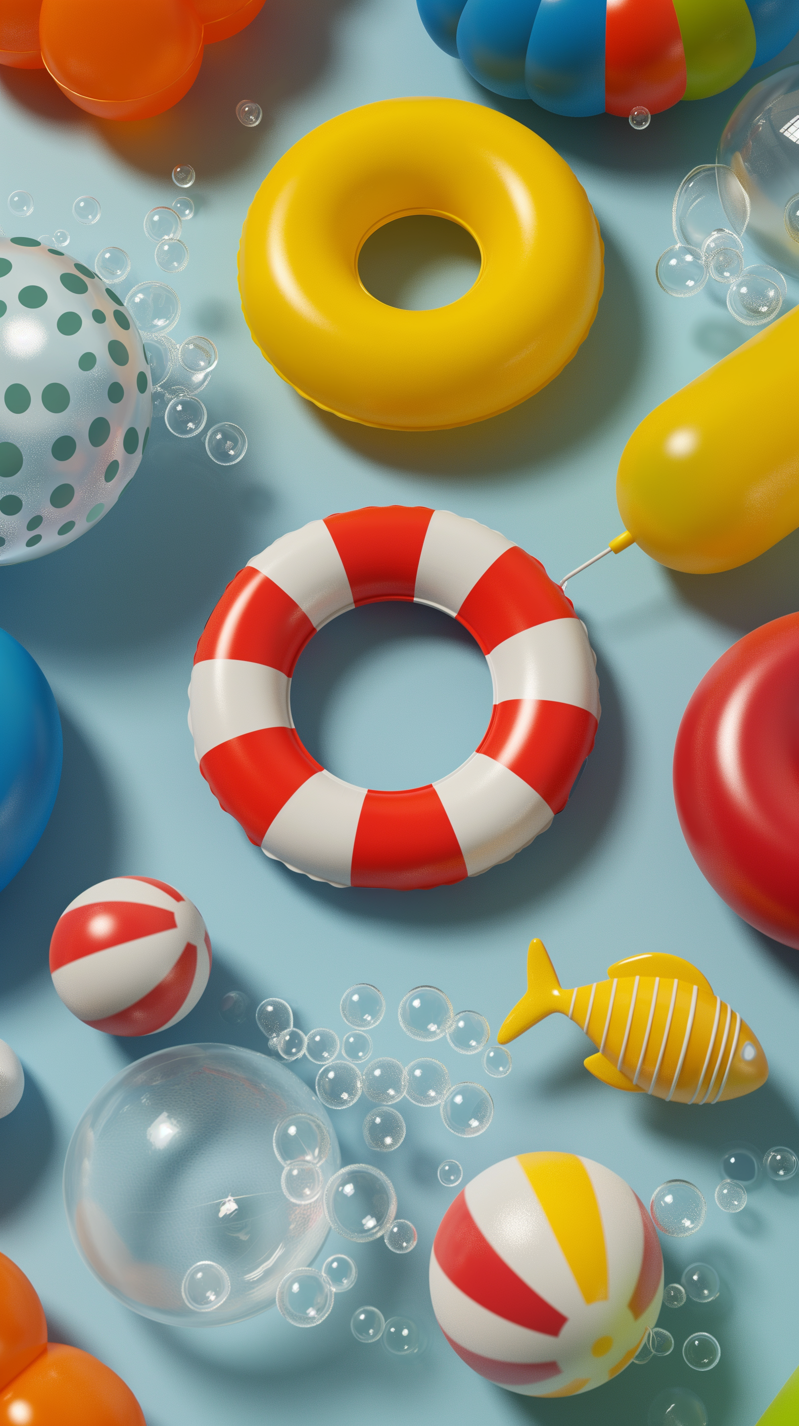 Colorful Beach Toys Arrangement