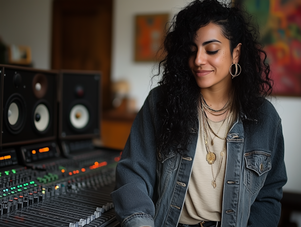 Woman in Music Studio