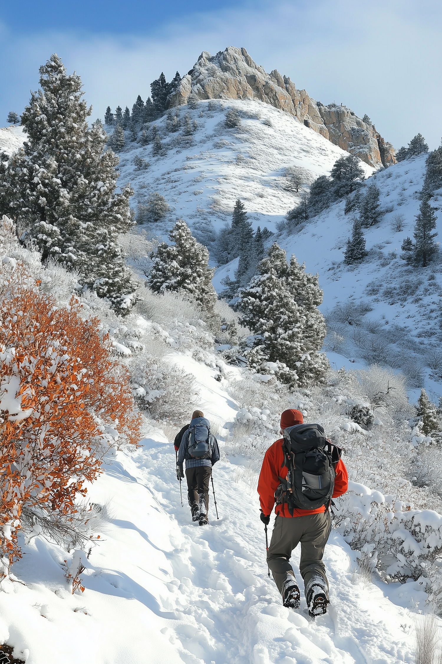 Winter Hike in the Mountains