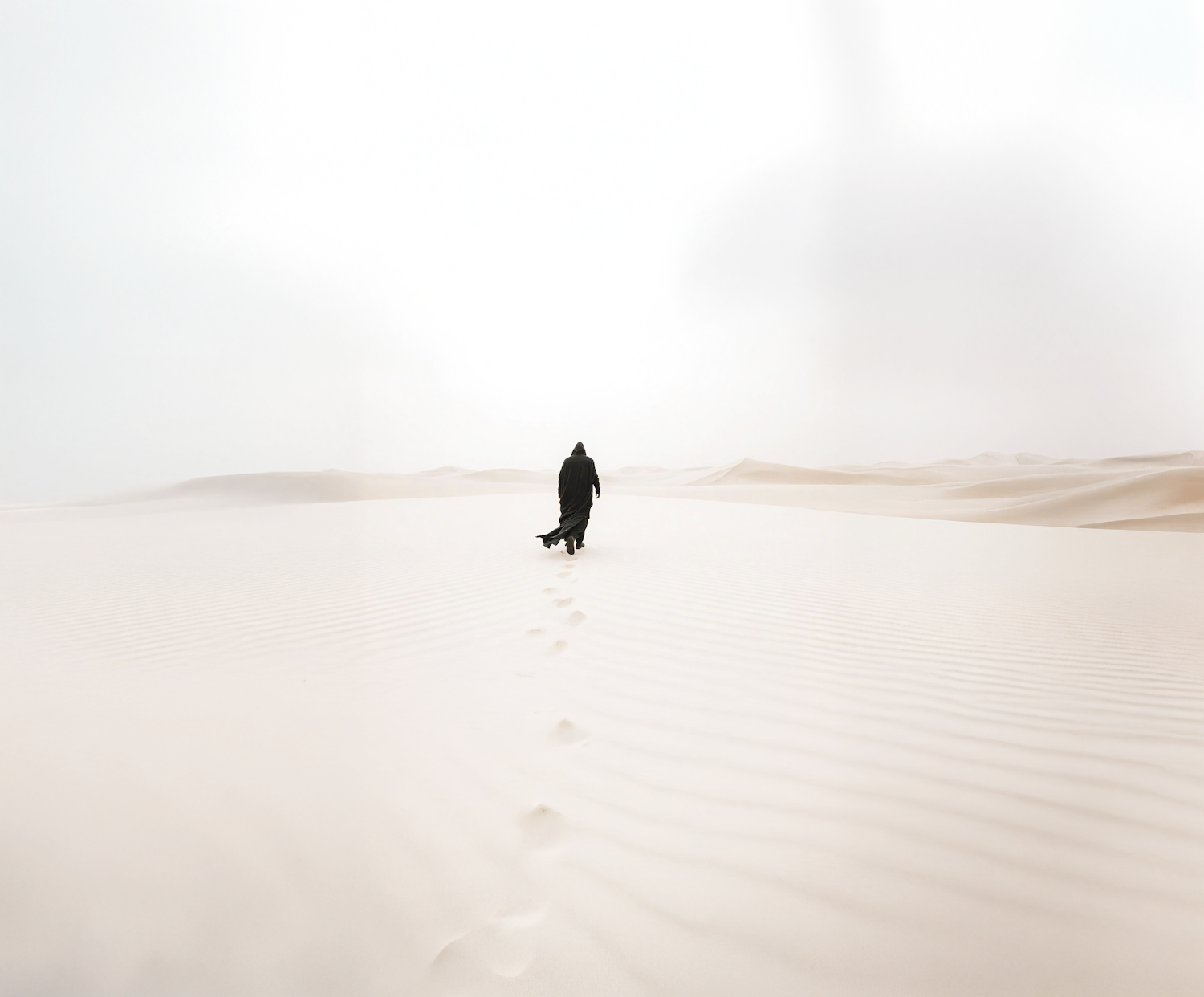 Solitary Figure in Desert