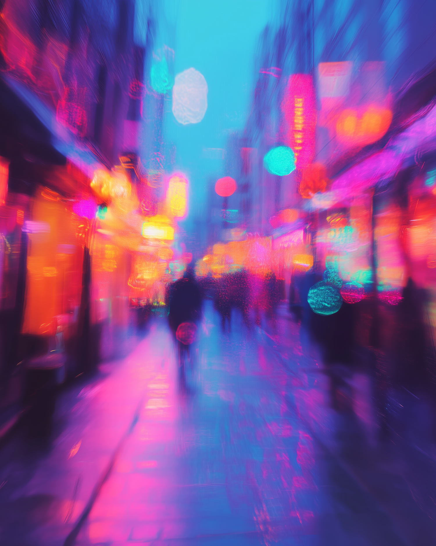 Neon Urban Scene