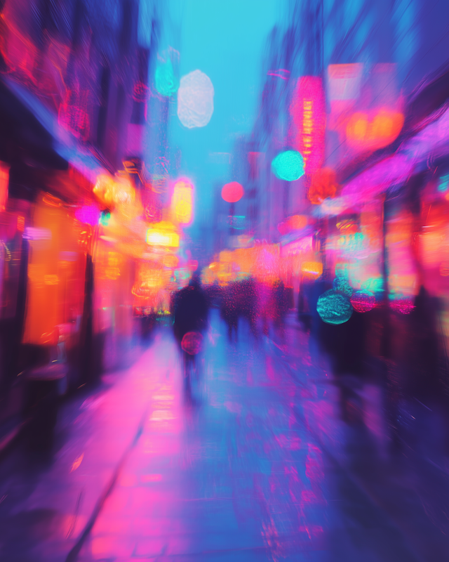 Neon Urban Scene