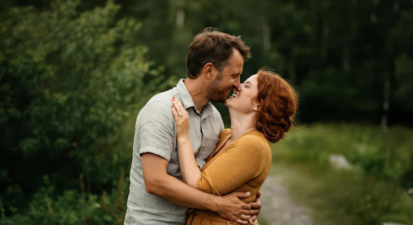 Couple Embracing Outdoors