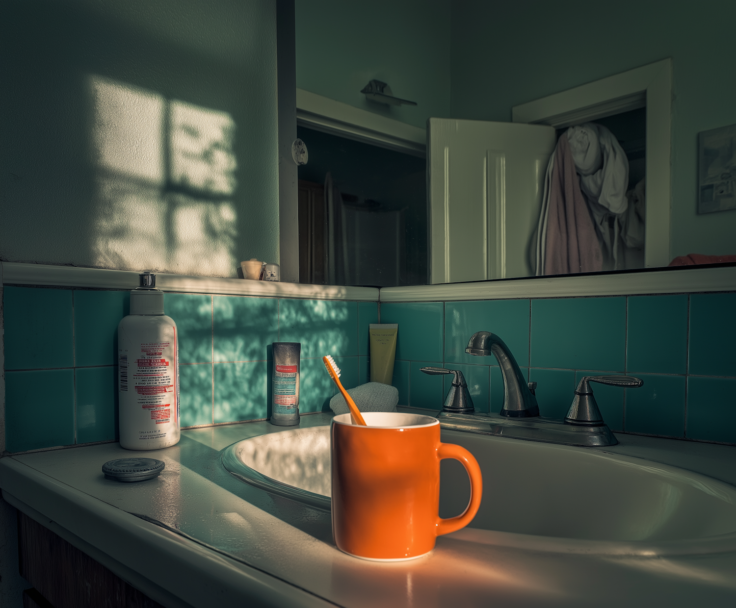 Serene Bathroom Sunrise